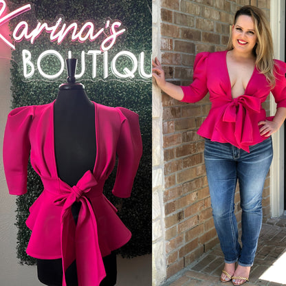 Amor peplum top