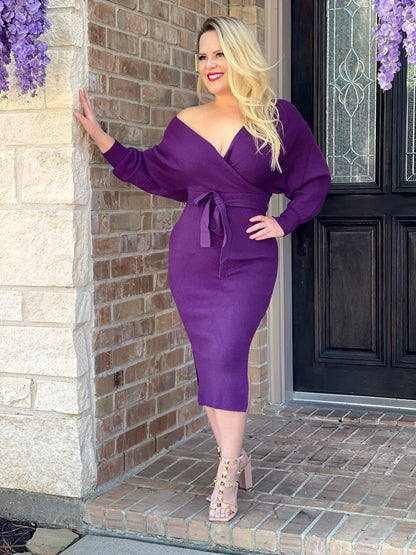 Fall in purple dress