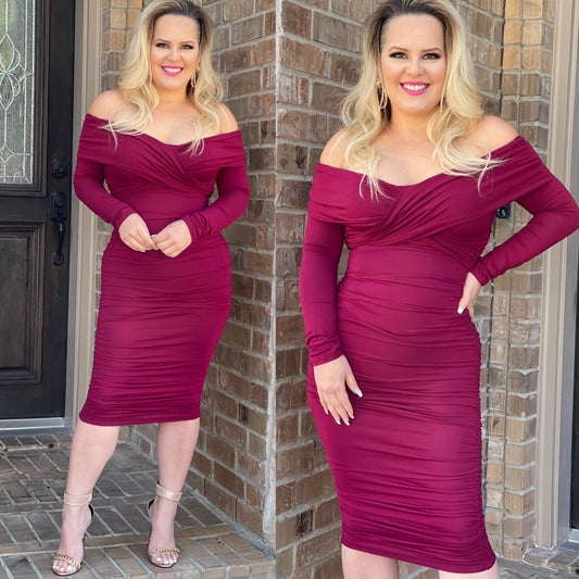 Mayte Dress (burgundy)