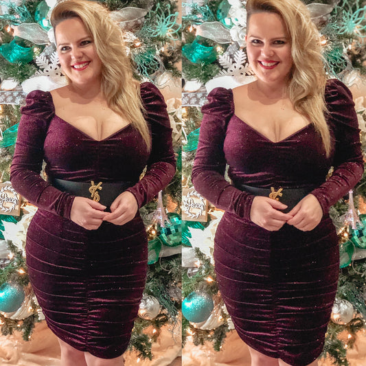 Velvet Rose Dress - KARINA’S  BOUTIQUE