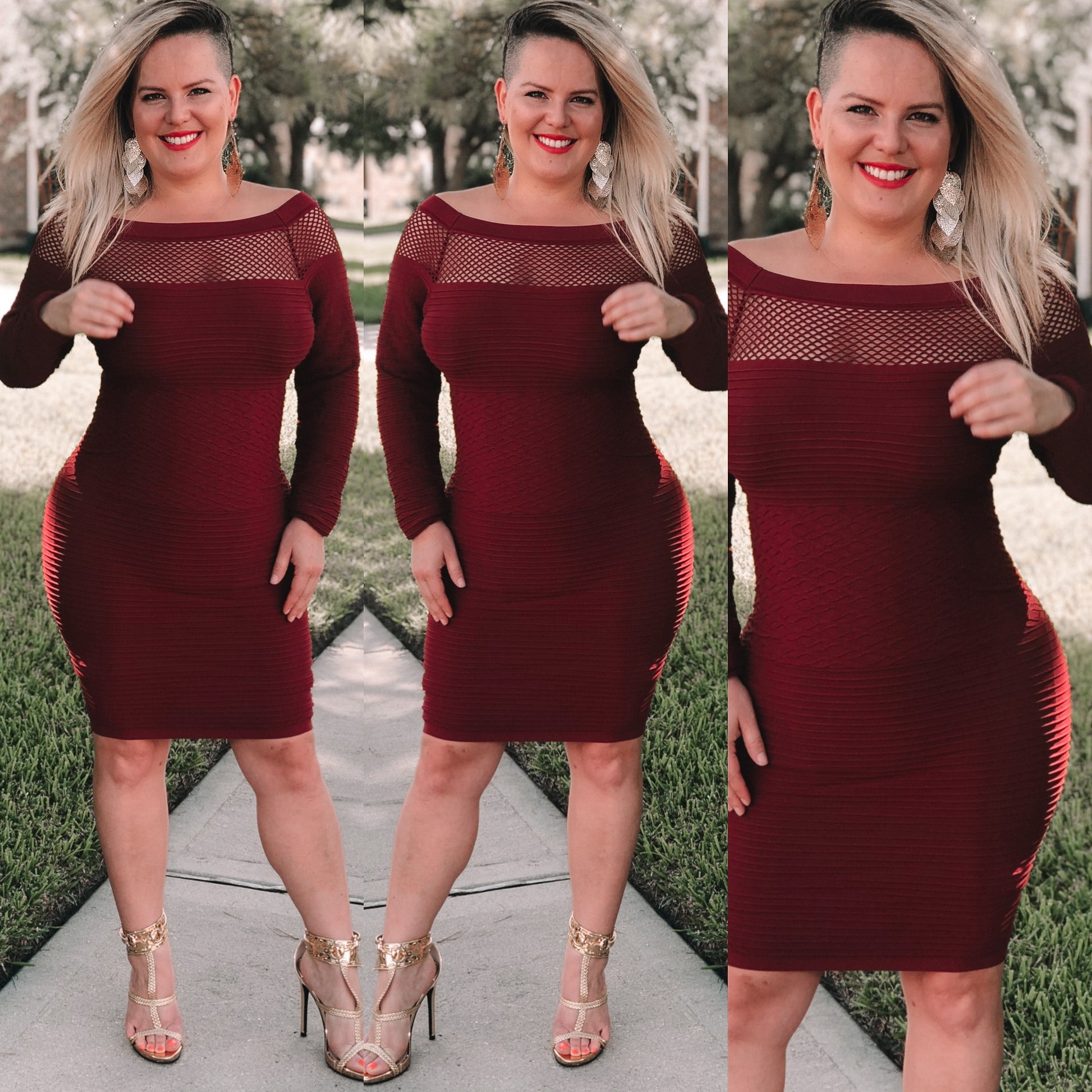 Karo Dress Burgundy - KARINA’S  BOUTIQUE