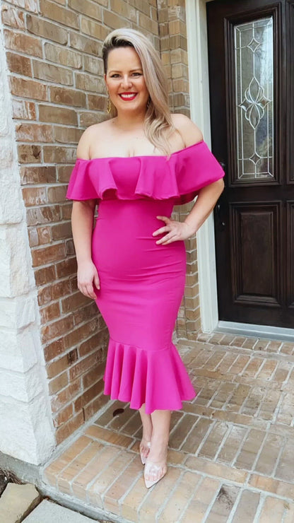 Lola dress (hot pink)