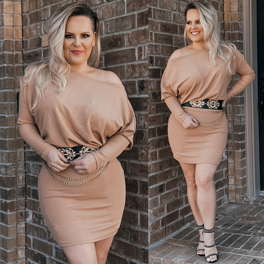 Bertha mini dress (mocha)