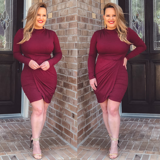 Cranberry Dress - KARINA’S  BOUTIQUE