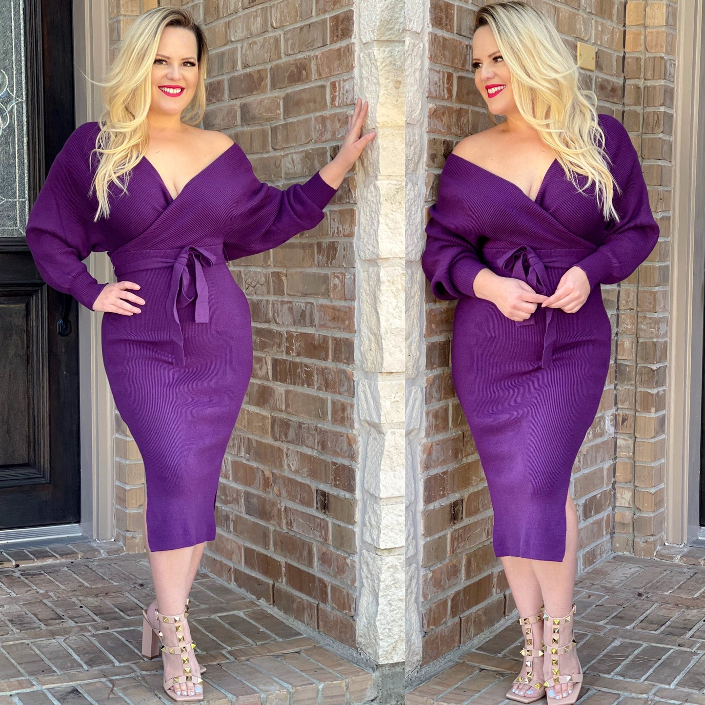 Fall in purple dress