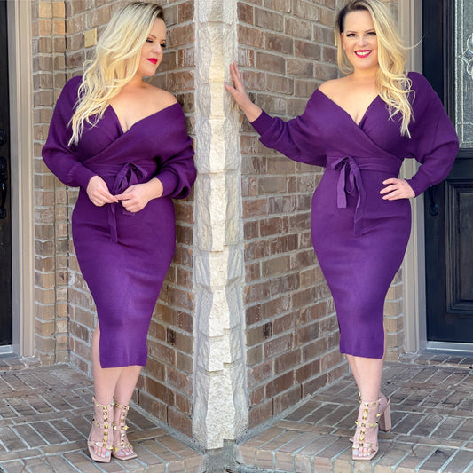 Fall in purple dress